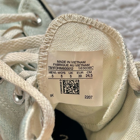 mint and white high top butterfly converse - Picture 6 of 7